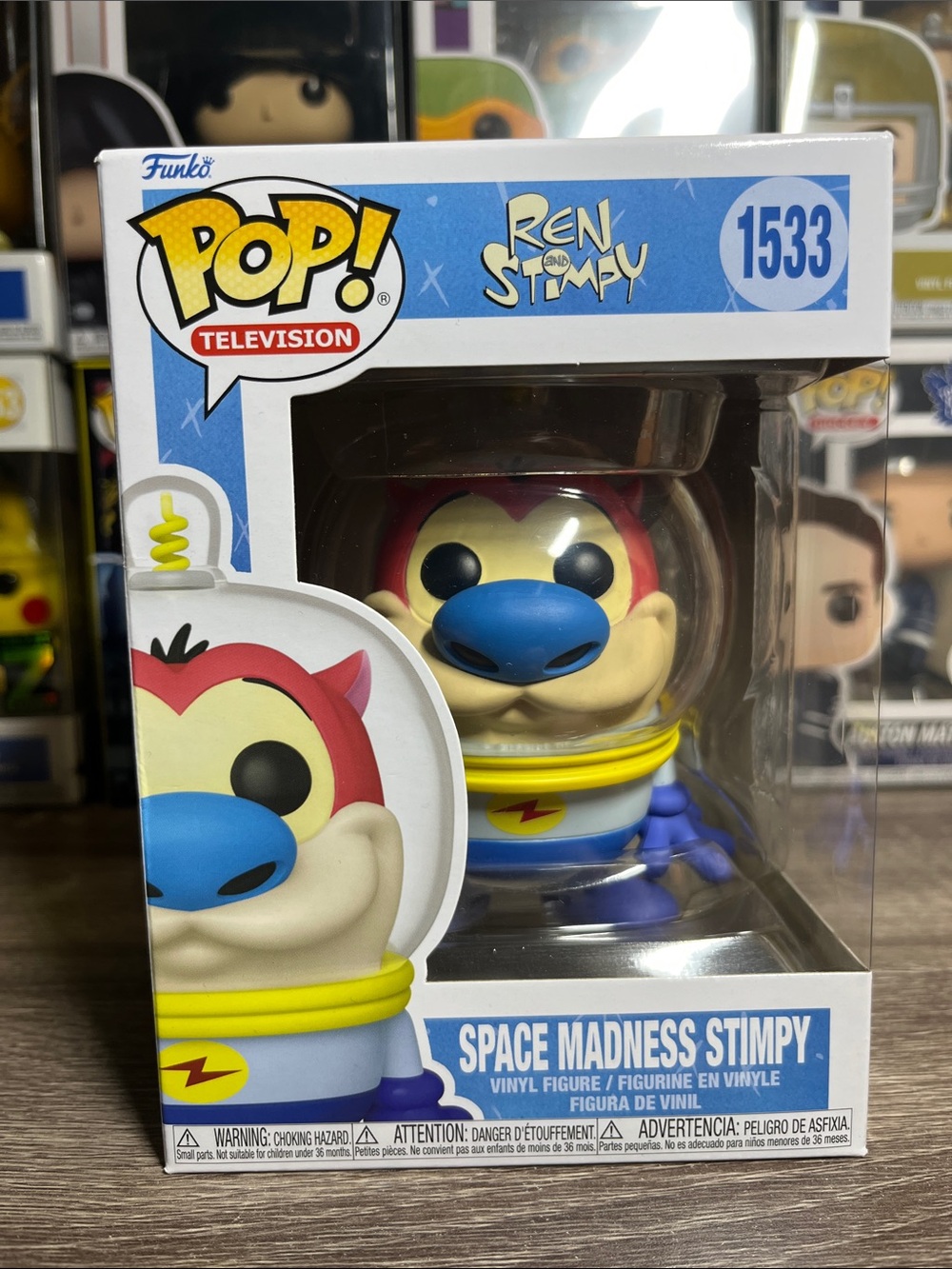 Funko POP! Ren & Stimpy Space Madness Stimpy - Blue, Yellow, Red, Cream